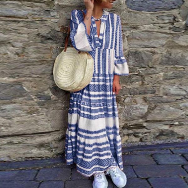 women's swimwear fashion women printed summer dress females bohemian long dresses ladies v neck beach party loose maxi, White;black
women's swimwear fashion women printed summer dress females bohemian long dresses ladies v neck beach party loose maxi, White;black