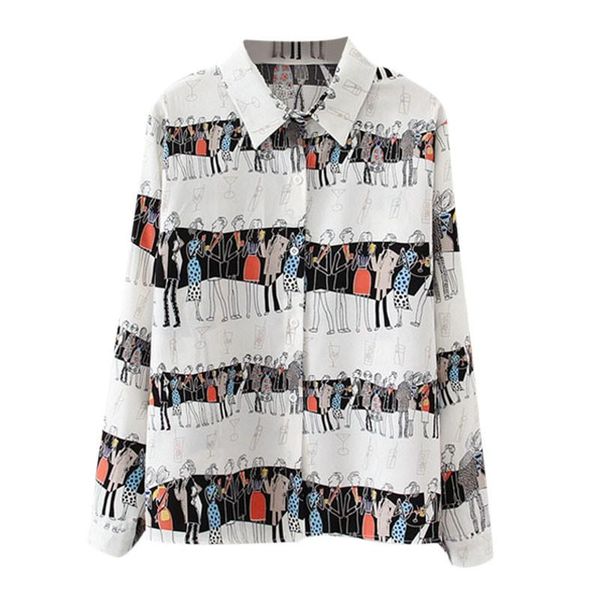 vintage cartoon print blouse women spring 2021 fashion long sleeve turn-down collar and blouses female loose shirt, White
vintage cartoon print blouse women spring 2021 fashion long sleeve turn-down collar and blouses female loose shirt, White