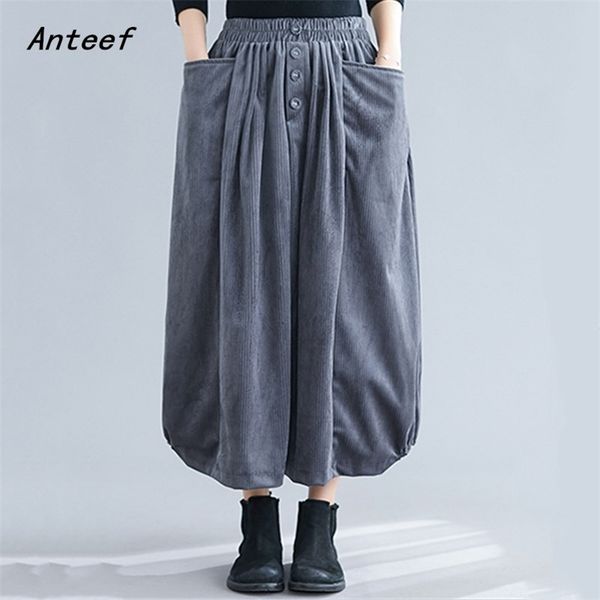 corduroy plus size vintage high waist clothes autumn winter casual loose long skirts womens skirt women streetwear 210315, Black
corduroy plus size vintage high waist clothes autumn winter casual loose long skirts womens skirt women streetwear 210315, Black