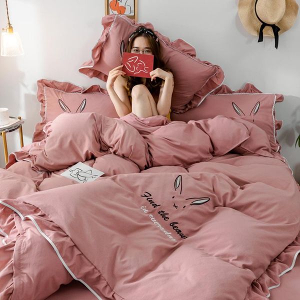 bedding sets summer washed cotton four-piece suit girly heart princess style bed sheet quilt cover three-piece
bedding sets summer washed cotton four-piece suit girly heart princess style bed sheet quilt cover three-piece