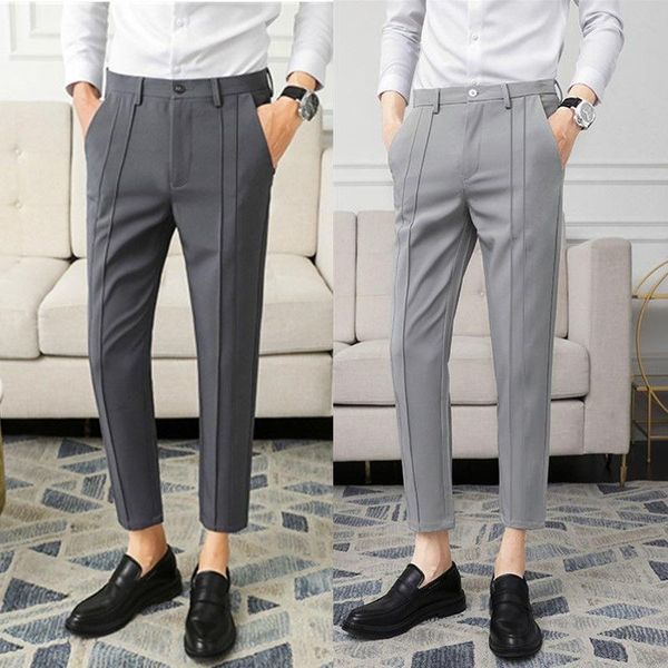 men's suits & blazers spring autumn fashion business casual long pencil pants male korean style draped formal slim suit trousers w01, White;black
men's suits & blazers spring autumn fashion business casual long pencil pants male korean style draped formal slim suit trousers w01, White;black