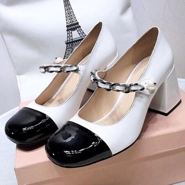 dress shoes pearl button woman chain square heels zapatos de mujer casual lady leather head female 2021, Black
dress shoes pearl button woman chain square heels zapatos de mujer casual lady leather head female 2021, Black