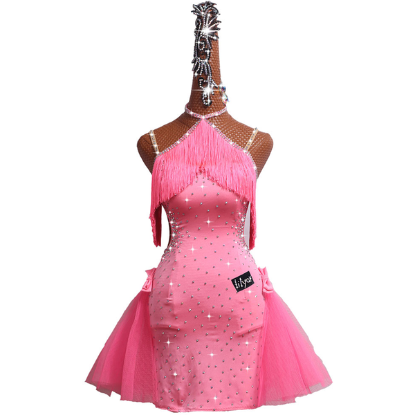 new latin competition dance dress for women girls pink fringe sparkly rhinestones dance dresses bubble singer dancer costume, Black;red
new latin competition dance dress for women girls pink fringe sparkly rhinestones dance dresses bubble singer dancer costume, Black;red