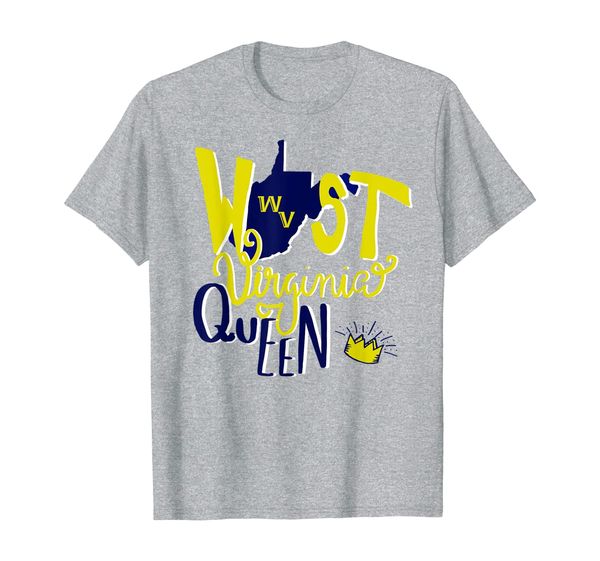 west virginia queen loves this mountain state t-shirt, White;black
west virginia queen loves this mountain state t-shirt, White;black