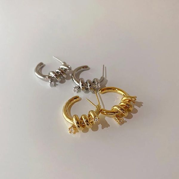hoop & huggie ghidbk trendy small circle c shape twisted earrings for women gold silver color simple street jewelry gifts, Golden;silver
hoop & huggie ghidbk trendy small circle c shape twisted earrings for women gold silver color simple street jewelry gifts, Golden;silver