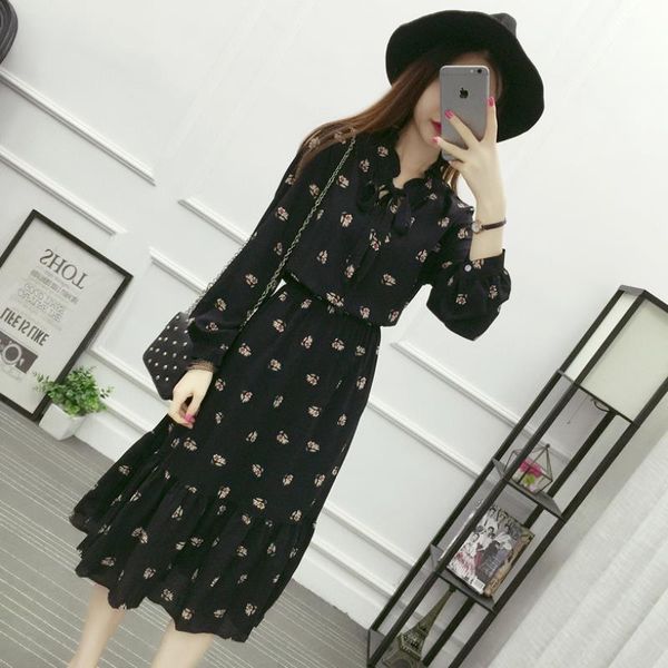 casual dresses women autumn floral printed dress vintage one-piece long vestidos korean a-line elegant lady slim fit bow tied collar, Black;gray
casual dresses women autumn floral printed dress vintage one-piece long vestidos korean a-line elegant lady slim fit bow tied collar, Black;gray
