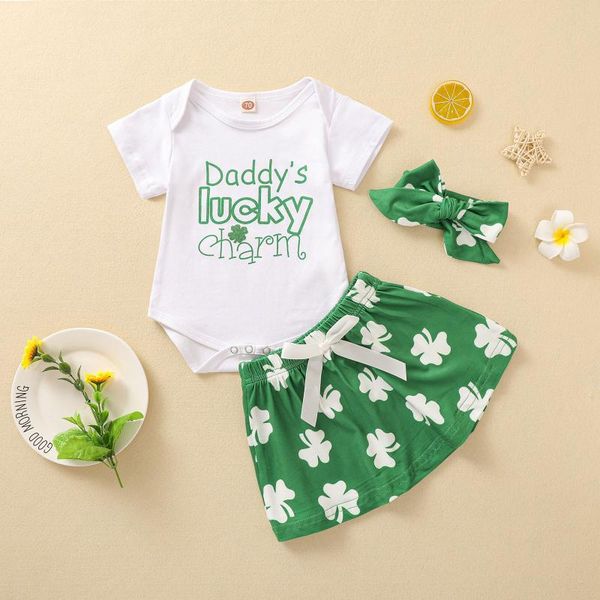clothing sets 0-1 year summer born baby clothes girls st. patrick's day letter + print skirt+hairband toddler girl's bodysuit, White
clothing sets 0-1 year summer born baby clothes girls st. patrick's day letter + print skirt+hairband toddler girl's bodysuit, White