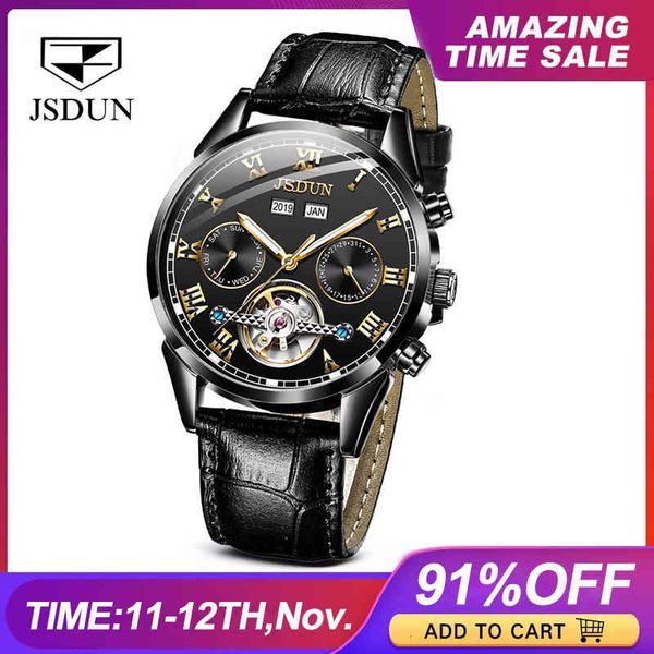 jsdun mark men mechanical watches sapphire automatic leather 30 atm waterproof classic reloj hombre, Slivery;brown
jsdun mark men mechanical watches sapphire automatic leather 30 atm waterproof classic reloj hombre, Slivery;brown