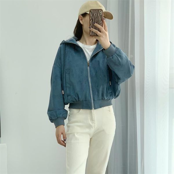 women's jackets mesttraf women 2021 fashion casual warm loose hooded jacket retro long sleeve zipper with pocket outerwear streetwear, Black;brown
women's jackets mesttraf women 2021 fashion casual warm loose hooded jacket retro long sleeve zipper with pocket outerwear streetwear, Black;brown