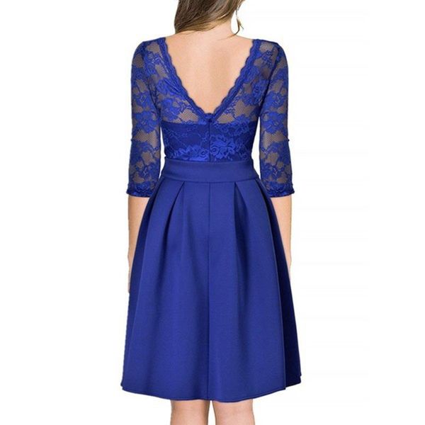 casual dresses summer dress women elegant vintage hollow out lace evening party plus size slim a-line vestidos, Black;gray
casual dresses summer dress women elegant vintage hollow out lace evening party plus size slim a-line vestidos, Black;gray