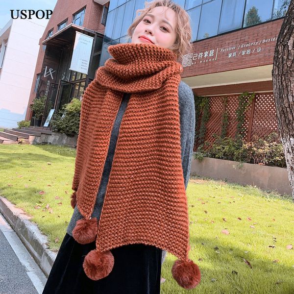 2021 new women winter scarves long kniited pompoms scarf warm large shawl d1i8, Blue;gray
2021 new women winter scarves long kniited pompoms scarf warm large shawl d1i8, Blue;gray