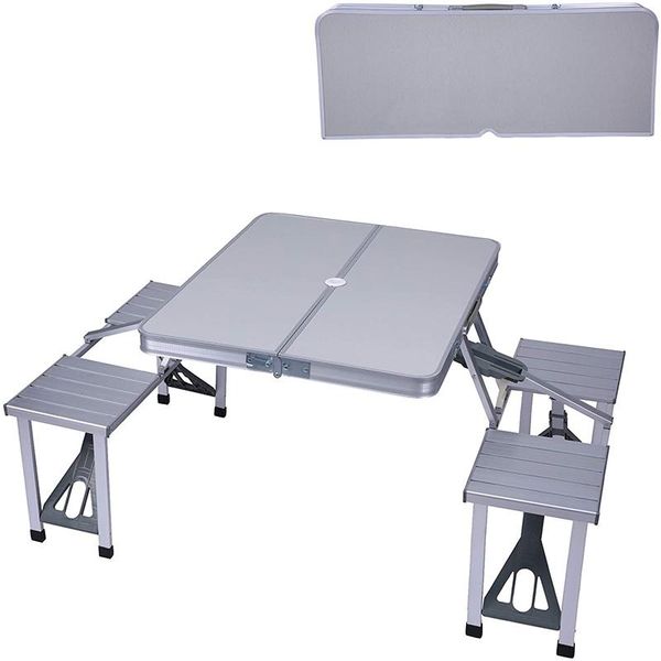 camp furniture portable folding aluminum suitcase table chair set camping picnic with 4 seats umbrella hole for party bbq beach fishing
camp furniture portable folding aluminum suitcase table chair set camping picnic with 4 seats umbrella hole for party bbq beach fishing