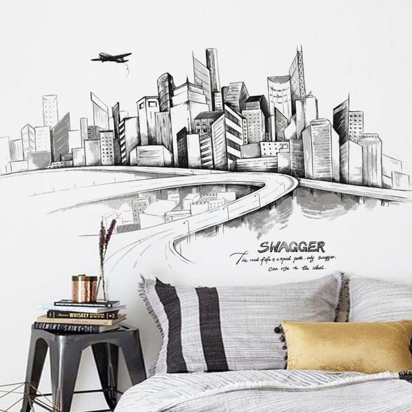 city wall stickers black and white abstract wall art teen bedroom living room decoration aesthetic home office decor wallpaper
city wall stickers black and white abstract wall art teen bedroom living room decoration aesthetic home office decor wallpaper