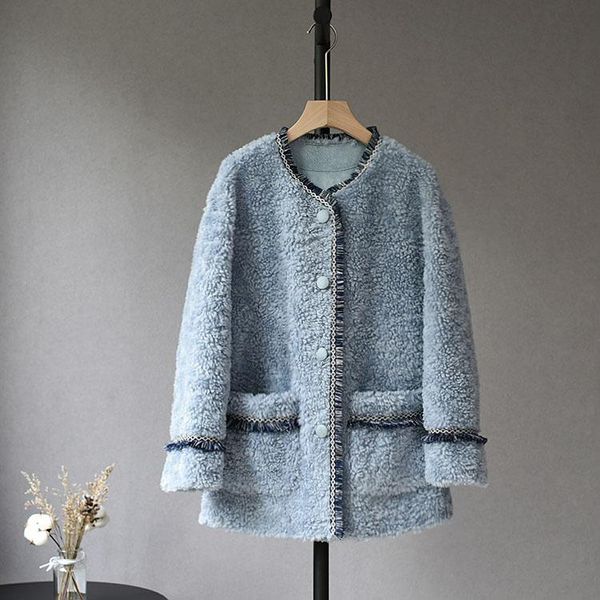 women's fur & faux women 2021 autumn winter natural sheep coat female real shearling jacket overcoats lady elegant outerwear a49, Black
women's fur & faux women 2021 autumn winter natural sheep coat female real shearling jacket overcoats lady elegant outerwear a49, Black