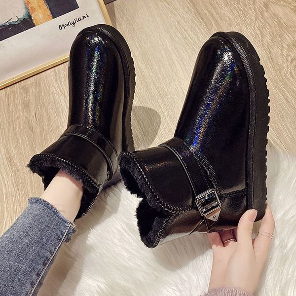 winter fleece thickened snow boots fashion all-match waterproof cotton shoes outdoor personality comfortable soft sole, Black
winter fleece thickened snow boots fashion all-match waterproof cotton shoes outdoor personality comfortable soft sole, Black