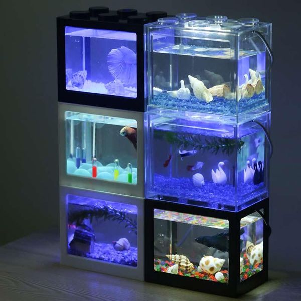 7 colors small building block fish tank led lighting clear fish tank ornament aquarium office decor aquariums pet supplies
7 colors small building block fish tank led lighting clear fish tank ornament aquarium office decor aquariums pet supplies