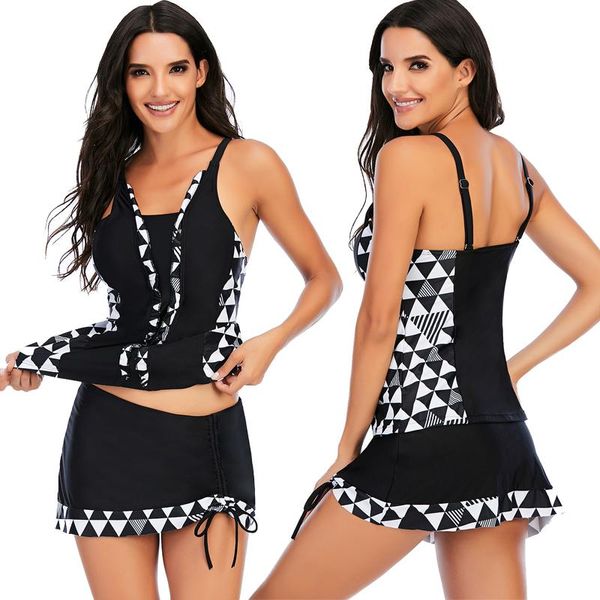 2021 plus size tankini set swimdress striped patchwork swimwear women swimming suit black swimsuit with skirt bathing suit s-2xl
2021 plus size tankini set swimdress striped patchwork swimwear women swimming suit black swimsuit with skirt bathing suit s-2xl