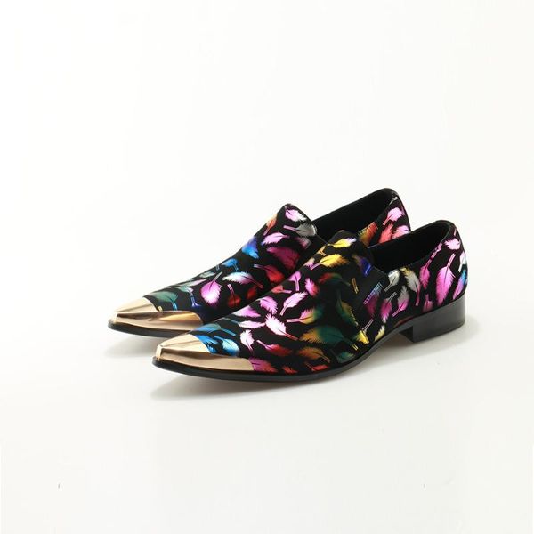 dress shoes leather man pointed metal toe colorful feather print shallow cozy flats slip on men casual designer, Black
dress shoes leather man pointed metal toe colorful feather print shallow cozy flats slip on men casual designer, Black