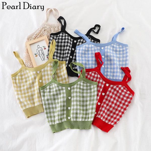 women's tanks & camis pearl diary womens knitting crop retro plaid camisole vintage buttoned up short knitted chic tee shirts, White
women's tanks & camis pearl diary womens knitting crop retro plaid camisole vintage buttoned up short knitted chic tee shirts, White
