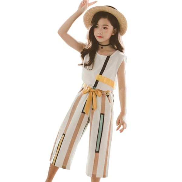 set clothes for girls striped vest + pants 2pcs costumes teenage kids clothing 6 8 10 12 13 14 year 210527, White
set clothes for girls striped vest + pants 2pcs costumes teenage kids clothing 6 8 10 12 13 14 year 210527, White