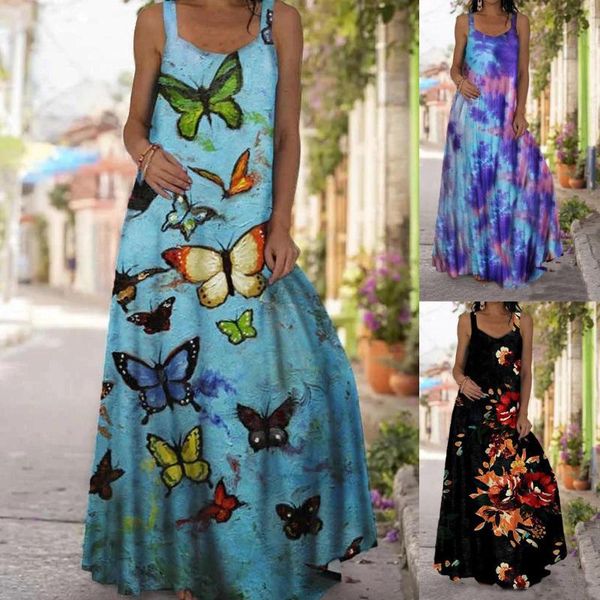 casual dresses women plus size dress printed daily sleeveless vintage bohemian style o-neck spaghetti strap maxi females vestidos, Black;gray
casual dresses women plus size dress printed daily sleeveless vintage bohemian style o-neck spaghetti strap maxi females vestidos, Black;gray