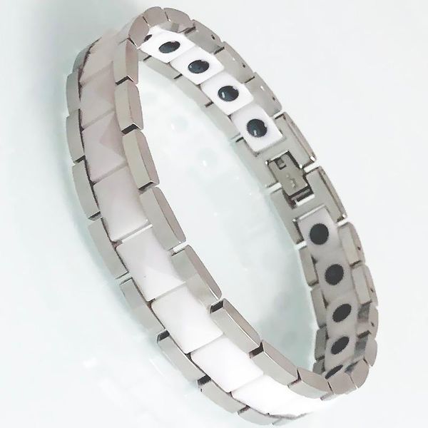 link, chain men's white/black color ceramic bracelet women's health care titianium clasp magnetic wristband homme armband kpop mal
link, chain men's white/black color ceramic bracelet women's health care titianium clasp magnetic wristband homme armband kpop mal