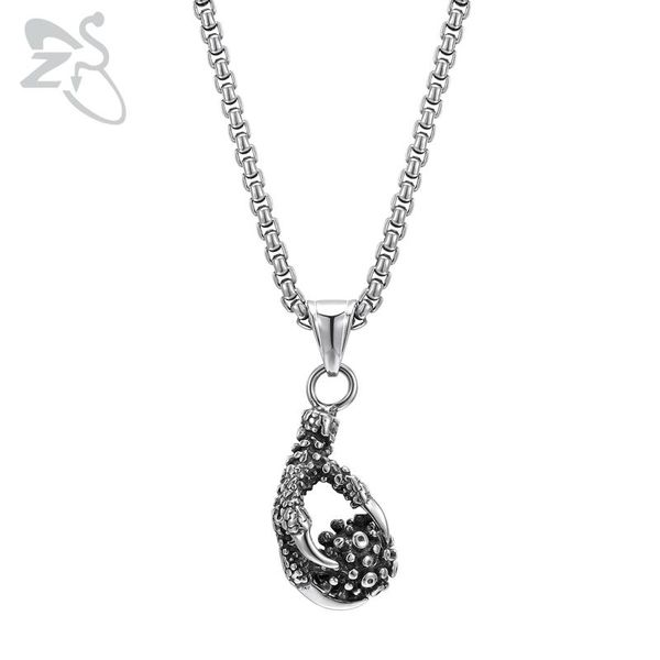 zs men's stainless steel punk necklace claw shape pendant necklace gothic jewelry for boys hip hop biker accessories, Silver
zs men's stainless steel punk necklace claw shape pendant necklace gothic jewelry for boys hip hop biker accessories, Silver