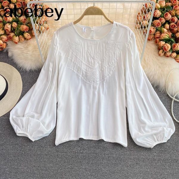 women's blouses & shirts 2021 spring autumn sweet versatile o-neck lantern sleeve shirt embroidery flower decoration loose solid color, White
women's blouses & shirts 2021 spring autumn sweet versatile o-neck lantern sleeve shirt embroidery flower decoration loose solid color, White