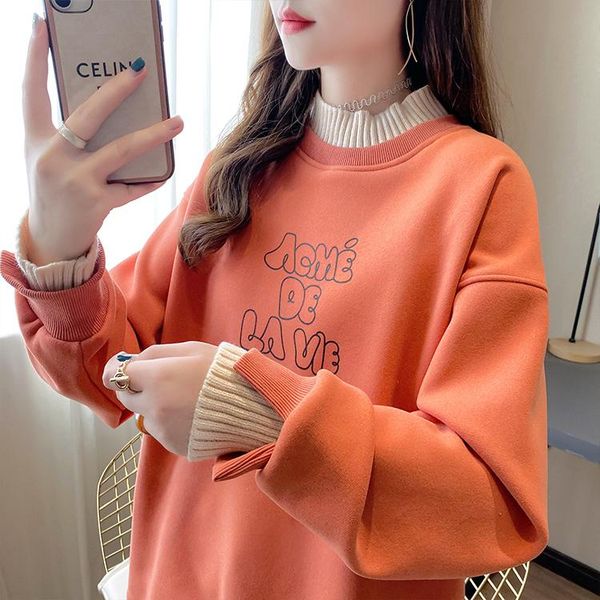 women's hoodies & sweatshirts film, composite good quality velvet thickening false two woolly fleece female qiu dong han edition loose, Black
women's hoodies & sweatshirts film, composite good quality velvet thickening false two woolly fleece female qiu dong han edition loose, Black