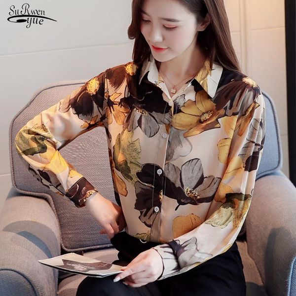 women's blouses & shirts 2021 spring korean version oil painting print chiffon blouse women office lady loose vintage cardigan 8464 50, White
women's blouses & shirts 2021 spring korean version oil painting print chiffon blouse women office lady loose vintage cardigan 8464 50, White