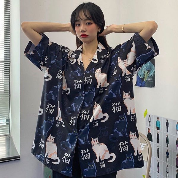 women's blouses & shirts large women's short sleeve shirt 2021 novel summer retro style hong kong large shirt for men and women ka, White
women's blouses & shirts large women's short sleeve shirt 2021 novel summer retro style hong kong large shirt for men and women ka, White