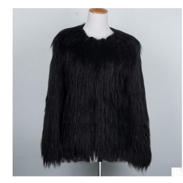 women's wool & blends s/9xl womens large size imitation fur coat long section solid color female man-made jackets casual faux casa, Black
women's wool & blends s/9xl womens large size imitation fur coat long section solid color female man-made jackets casual faux casa, Black