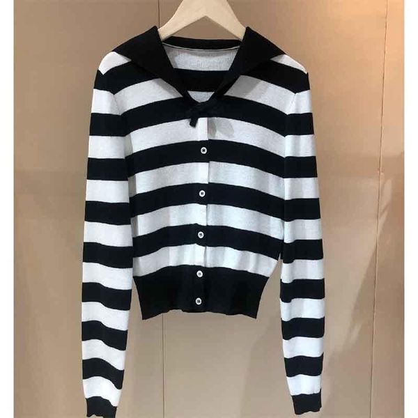 women's knits & tees cosmicchic 2021 early autumn striped cropped cardigan women navy collar knitted long-sleeved single-breasted cute, White
women's knits & tees cosmicchic 2021 early autumn striped cropped cardigan women navy collar knitted long-sleeved single-breasted cute, White