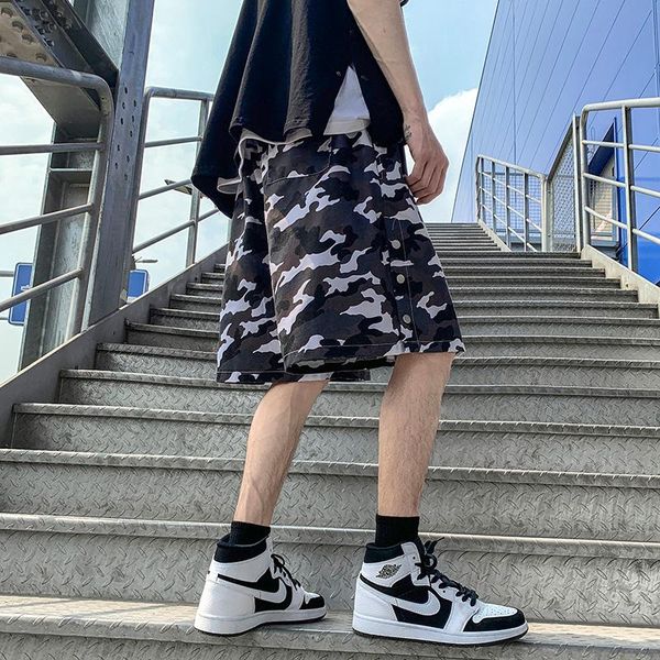 men's shorts summer camouflage cargo side buttons casual short pants mid waist drawstring loose outdoor overalls m-3xl, White;black
men's shorts summer camouflage cargo side buttons casual short pants mid waist drawstring loose outdoor overalls m-3xl, White;black
