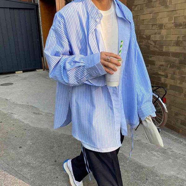 men's casual shirts korean fake two-piece fashion business society mens loose oversize striped men dress s-xl u2lv, White;black
men's casual shirts korean fake two-piece fashion business society mens loose oversize striped men dress s-xl u2lv, White;black
