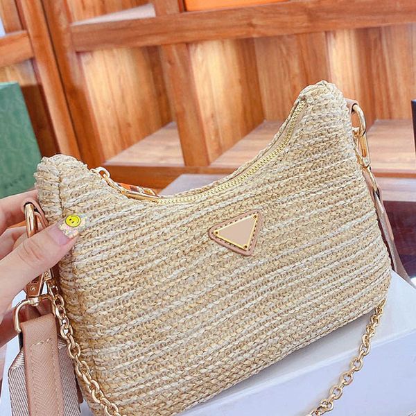 summer straw hobos designer shoulder crossbody bags ladies chain bag composite handbag with coin purse
summer straw hobos designer shoulder crossbody bags ladies chain bag composite handbag with coin purse
