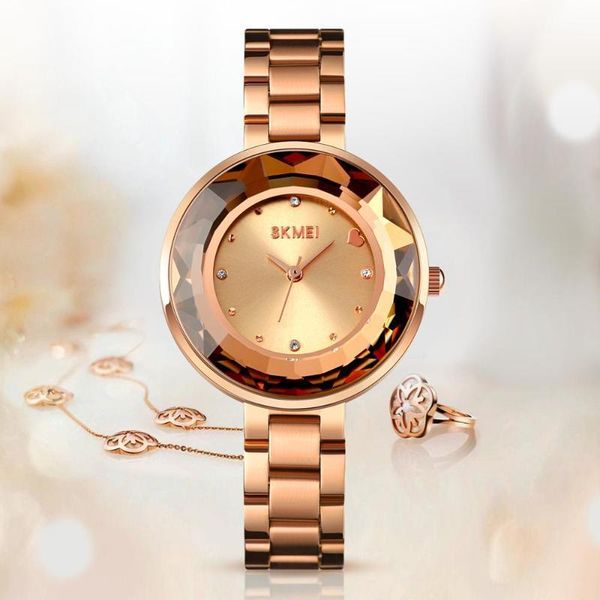 wristwatches skmei ladies watch 3d glass diamond case waterproof leather bracelet female clocks luxury quartz women textured wristwatch 1707, Slivery;brown
wristwatches skmei ladies watch 3d glass diamond case waterproof leather bracelet female clocks luxury quartz women textured wristwatch 1707, Slivery;brown
