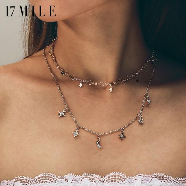 pendant necklaces 17mile bohemian moon star for women crystal multilayers necklace statement female jewelry 2021 wholesale, Silver
pendant necklaces 17mile bohemian moon star for women crystal multilayers necklace statement female jewelry 2021 wholesale, Silver