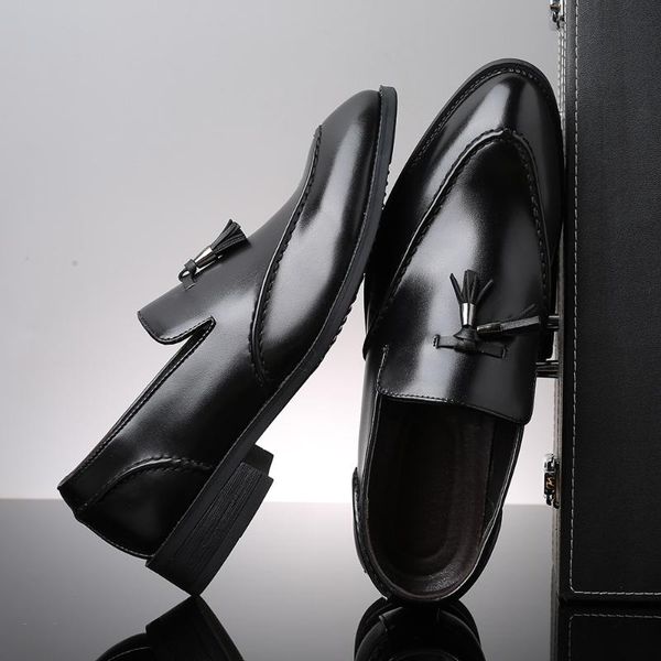 dress shoes men's casual breathable leather loafers business office comfortable tassel wedding party plus size, Black
dress shoes men's casual breathable leather loafers business office comfortable tassel wedding party plus size, Black