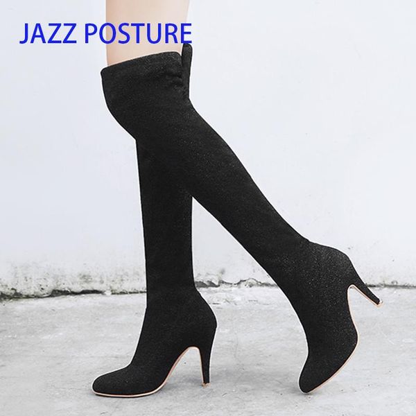 boots women boot synthetic fiber over the knee high heels shoes woman female slim thigh botas large size 35-43, Black
boots women boot synthetic fiber over the knee high heels shoes woman female slim thigh botas large size 35-43, Black
