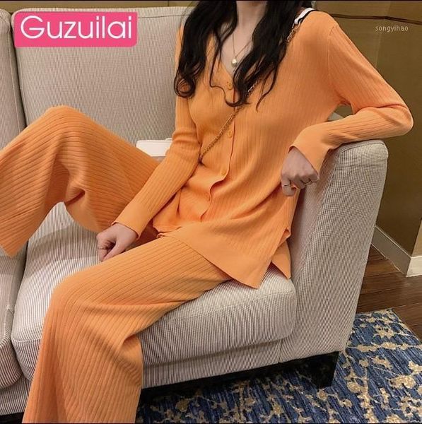 spring and autumn fashion casual womens knitted suit v-neck cardigan shirt loose wide-leg pants two-piece women's tracksuits, Gray
spring and autumn fashion casual womens knitted suit v-neck cardigan shirt loose wide-leg pants two-piece women's tracksuits, Gray