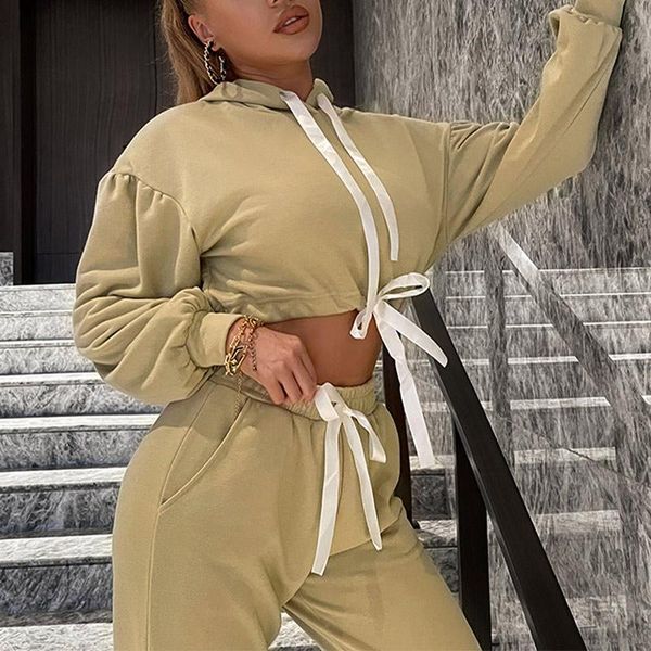 women's two piece pants tracksuit cropped hoodies set solid casual hooded lace up pant suit female 2021 autumn lady sportswear sets, White
women's two piece pants tracksuit cropped hoodies set solid casual hooded lace up pant suit female 2021 autumn lady sportswear sets, White