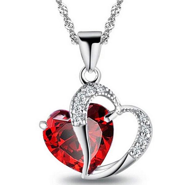 pendant necklaces luxury ladies necklace 6 colors class lady fashion heart crystal jewelry girls women, Silver
pendant necklaces luxury ladies necklace 6 colors class lady fashion heart crystal jewelry girls women, Silver
