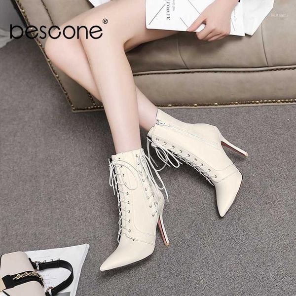 boots bescone lace-up women mid-calf basic handmade solid thin heel shoes pointed toe super high lady bm671, Black
boots bescone lace-up women mid-calf basic handmade solid thin heel shoes pointed toe super high lady bm671, Black