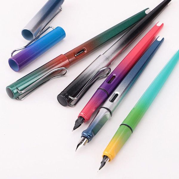 colorful gradient fountain pen business student 0.38 mm extra fine nib calligraphy office supply writing tool h55f pens
colorful gradient fountain pen business student 0.38 mm extra fine nib calligraphy office supply writing tool h55f pens