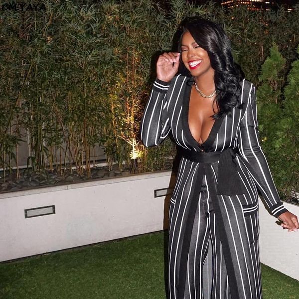 2021 women new striped open stitch with sashes x long trench straight long pants suits two piece set tracksuit outfit glrrk199, Gray
2021 women new striped open stitch with sashes x long trench straight long pants suits two piece set tracksuit outfit glrrk199, Gray