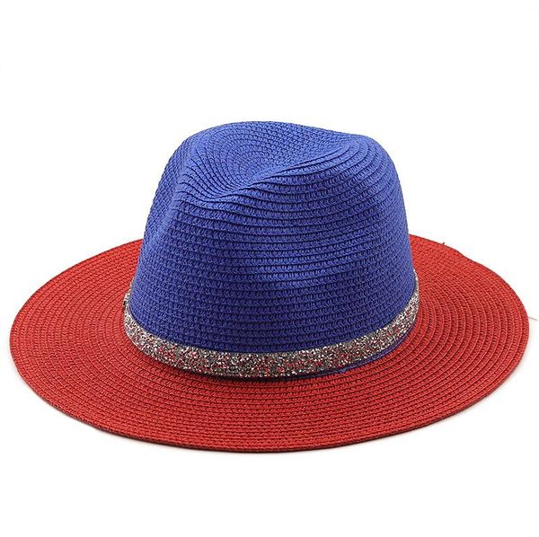 wide brim hats natural panama soft shaped straw hat summer women/men beach sun cap uv protection fedora, Blue;gray
wide brim hats natural panama soft shaped straw hat summer women/men beach sun cap uv protection fedora, Blue;gray