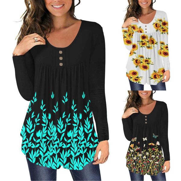 women's blouses & shirts fashion floral pleated blouse shirt loose v-neck casual autumn winter ladies female women long sleeve blu, White
women's blouses & shirts fashion floral pleated blouse shirt loose v-neck casual autumn winter ladies female women long sleeve blu, White