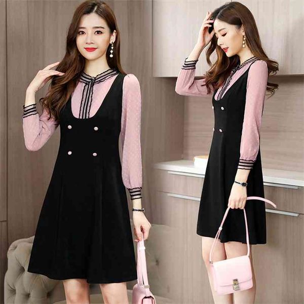 spring autumn 3xl plus size korean preppy style midi dress women bodycon mesh mini party short vestidos 210528, Black;gray
spring autumn 3xl plus size korean preppy style midi dress women bodycon mesh mini party short vestidos 210528, Black;gray