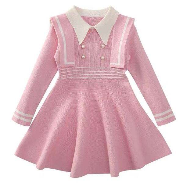 girl's knitting wool long sleeve splicing dress spring and autumn girl baby navy style knitted long sleeve wool dress 211224, Red;yellow
girl's knitting wool long sleeve splicing dress spring and autumn girl baby navy style knitted long sleeve wool dress 211224, Red;yellow